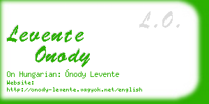 levente onody business card