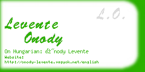 levente onody business card